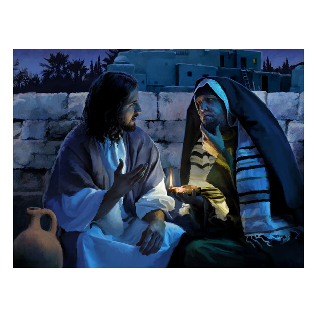 Nicodemus’ Night Meeting - 24" x 18" - Gallery Wrap - Product view