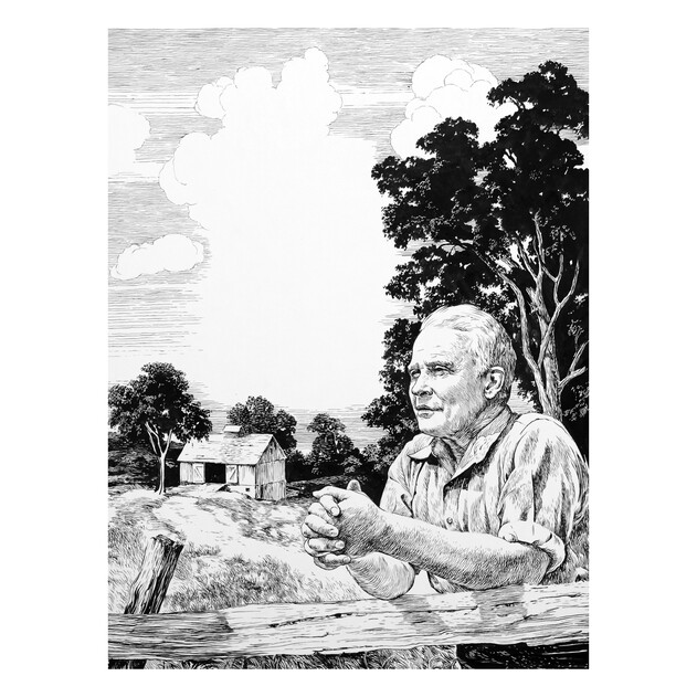 The Farmer - 18" x 24" - Gallery Wrap - Product view