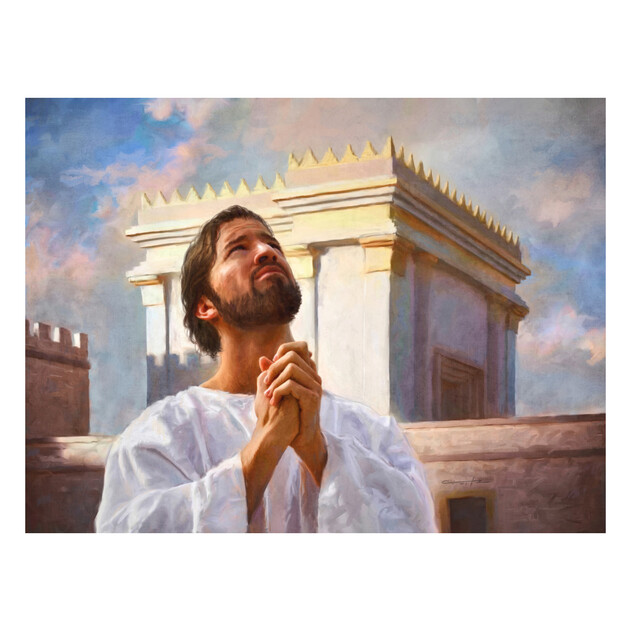 Temple Prayer - 24" x 18" - Gallery Wrap - Product view