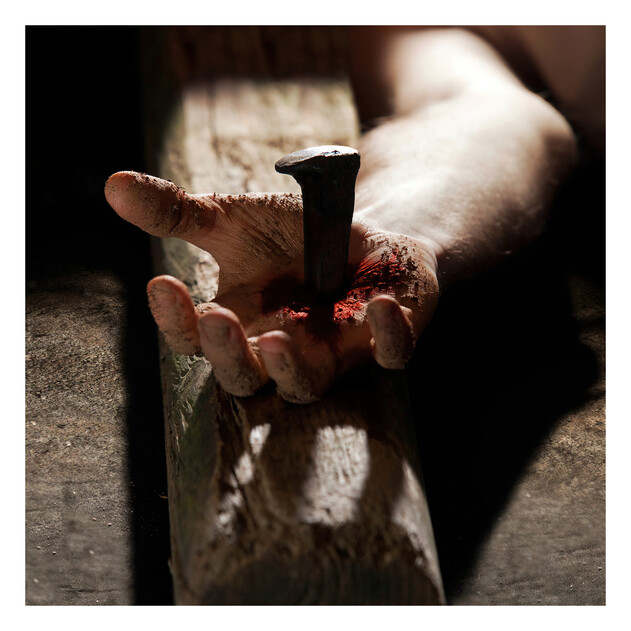 Hand Nailed to Cross - 16" x 16" - Gallery Wrap - Product view