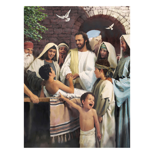 Jesus Healing a Young Boy - 18" x 24" - Gallery Wrap - Product view