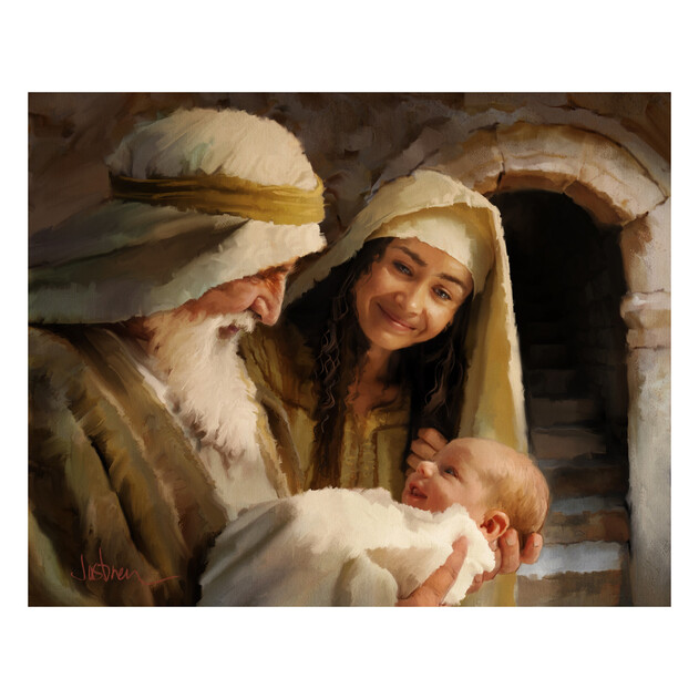 Baby Jesus Presented at Temple - 20" x 16" - Gallery Wrap - Product view