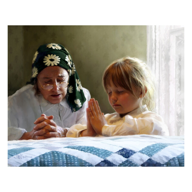 Praying With Grandma - 20" x 16" - Gallery Wrap - Product view