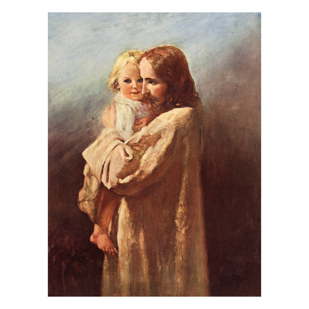 Jesus and a Child - 18" x 24" - Gallery Wrap - Product view