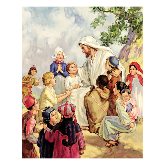 Jesus and the Children - 16" x 20" - Gallery Wrap - Product view