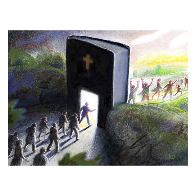 Salvation Through God's Word - 24" x 18" - Gallery Wrap - Product view
