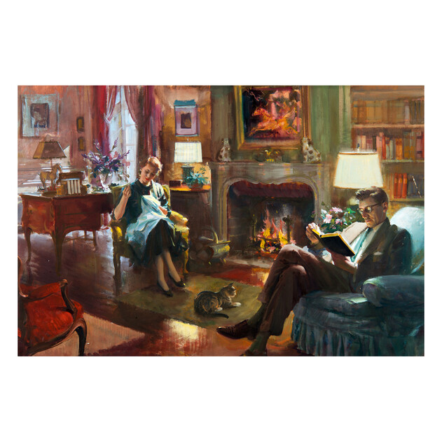 Quiet Study - 30" x 20" - Gallery Wrap - Product view