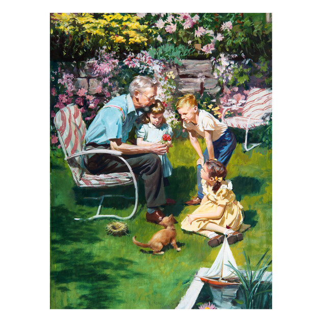 Grandpa Explains How God Created the Flowers - 18" x 24" - Gallery Wrap - Product view