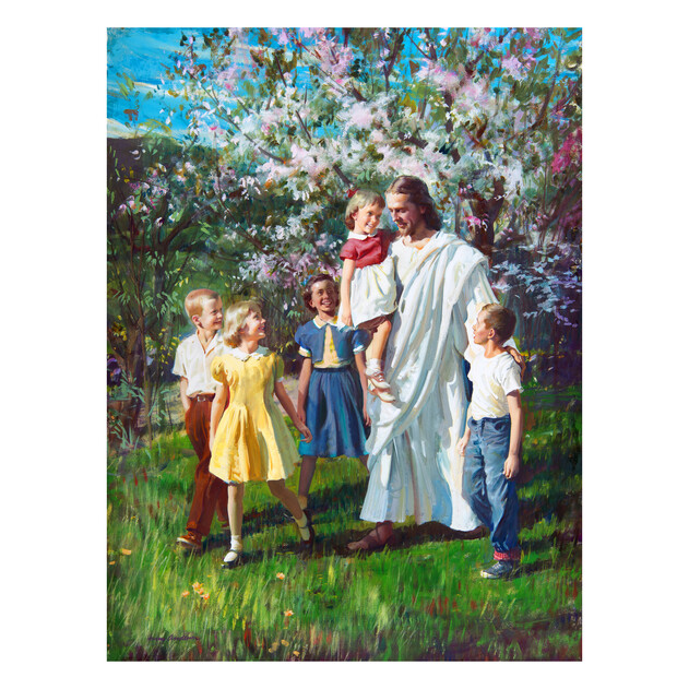 Children Walking With Jesus - 18" x 24" - Gallery Wrap - Product view