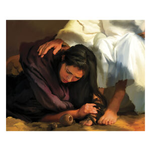 Mary Washes Jesus Feet With Her Hair