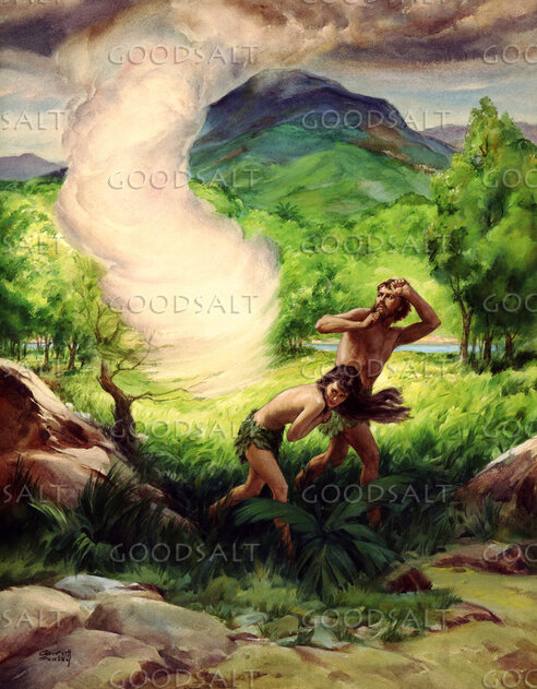 Adam and Eve Leaving Garden