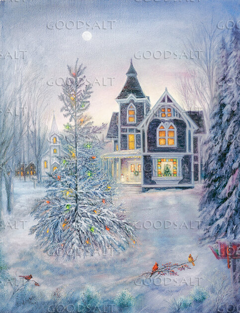 Cherished Traditions, Victorian Home and Christmas Lights