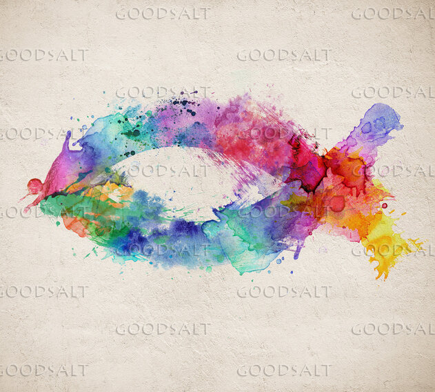 Colorful Jesus Fish