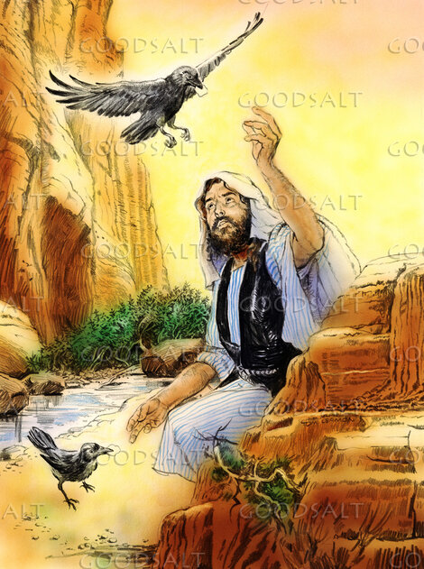 Elijah Being Fed By Crows