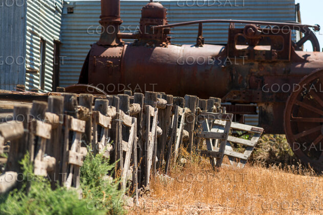 Exterior of large heritage shearing shed.