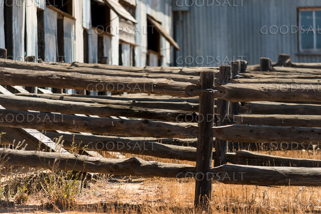 Exterior of large heritage shearing shed.