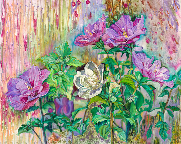 Flowers With Abstract Background