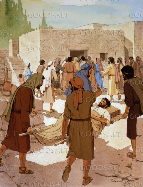 Four Friends Help a Sick Man