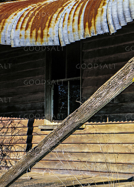 Heritage remains of derelict country hotel.