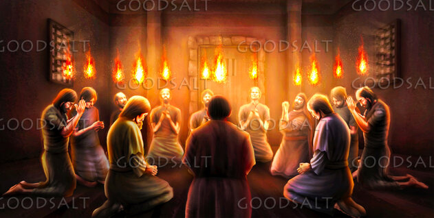 Holy Spirit Coming over the Apostles at Pentecost