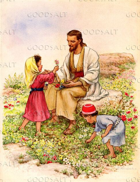 Jesus and the Flowers