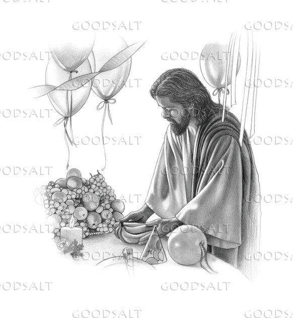 Jesus at Birthday Party