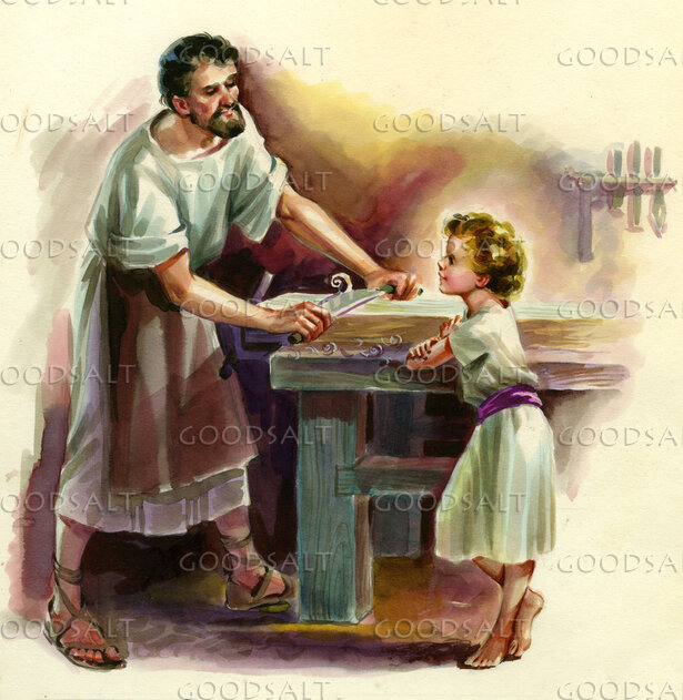 Jesus in Carpenter's Shop