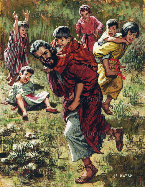 Jesus Playing With the Children