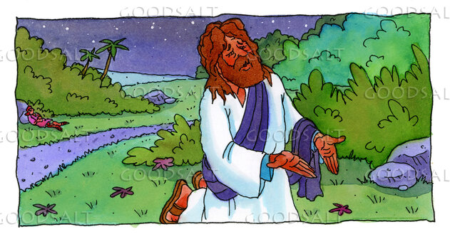 Jesus Prays on the Mount of Olives