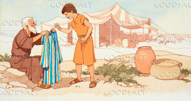 Joseph Is Given Coat of Many Colors by Isaac