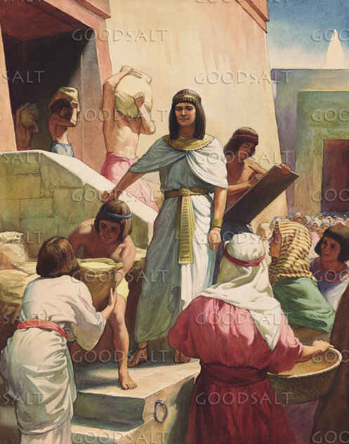 Joseph Overseeing the Distribution of Grain