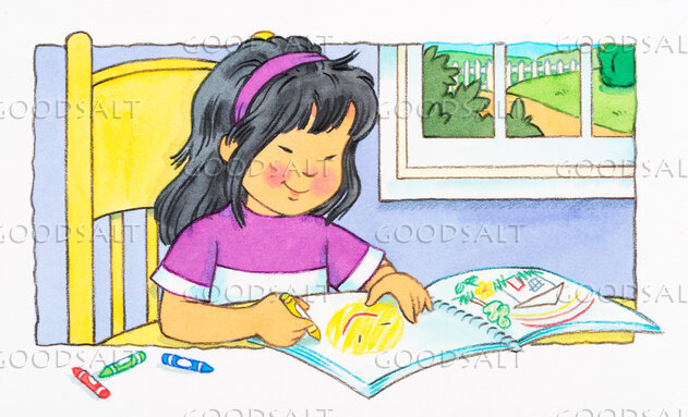 Little Girl Coloring
