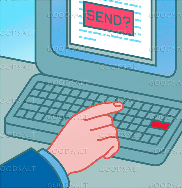 Man Sending Email