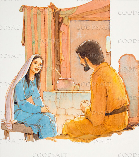 Mary Talks With Joseph.