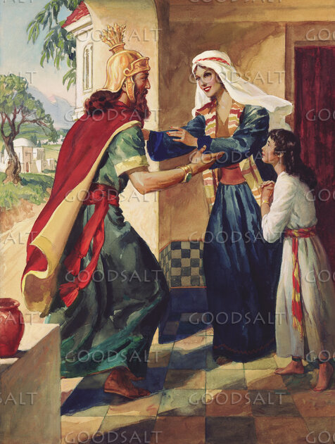 Naaman Returns Home Healed