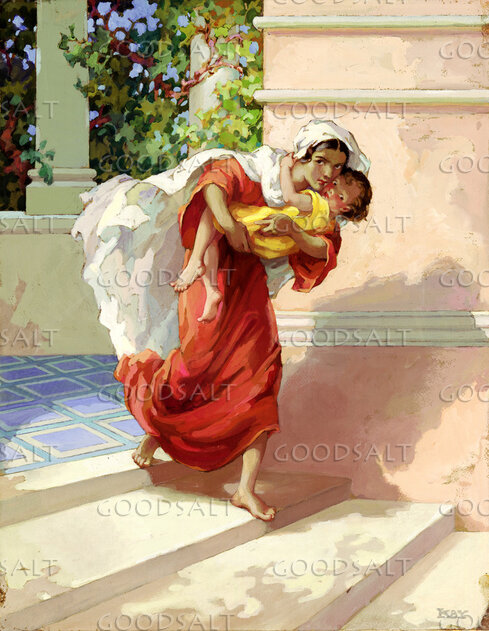 Nurse Fleeing with Mephibosheth