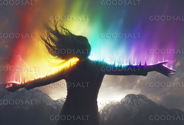 Praising with colorful lights