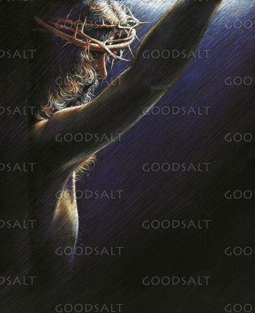 Right Side View of Jesus on the Cross