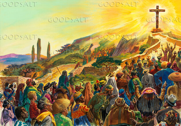Vision Jesus Saw of Nations Viewing Jesus on Cross