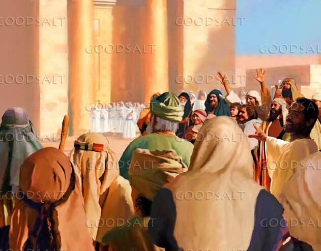 Worshippers at the Temple Dedication