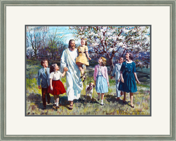 Christ Walking With Children