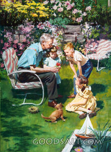 Grandpa Explains How God Created the Flowers