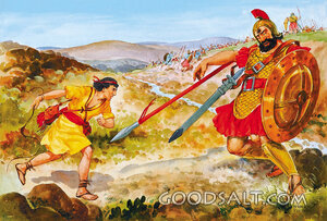 David Runs Toward Goliath