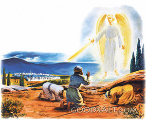 David Sees the Angel Over Jerusalem