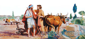 Elijah Calls Elisha from the Plow