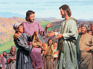 A Boy Gives His Lunch to Jesus