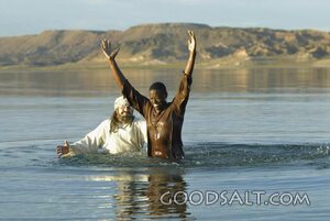 A Man Baptized in the River Jordan