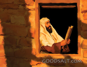 A Man Reads a Message
