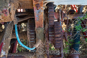 abandoned farm machinery