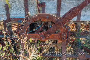 abandoned farm machinery
